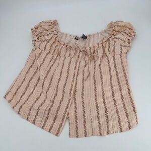 Vintage Y2K Milkmaid Sexy Blouse Going Out Top Zoey Beth Plus Size 2X